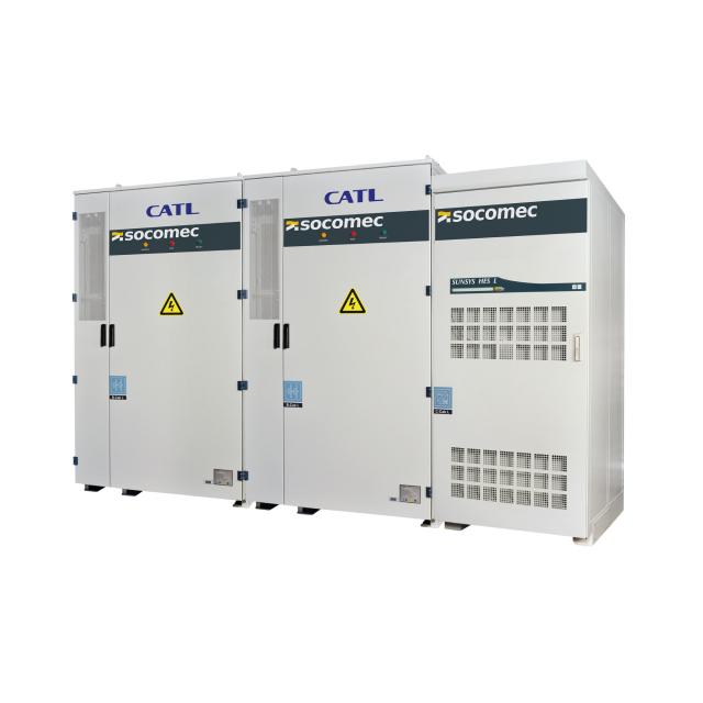 Gewerbespeicher Socomec SUNSYS HES L 200 kVA/372 kWh Skalierbares natives Outdoor-Energiespeichersystem