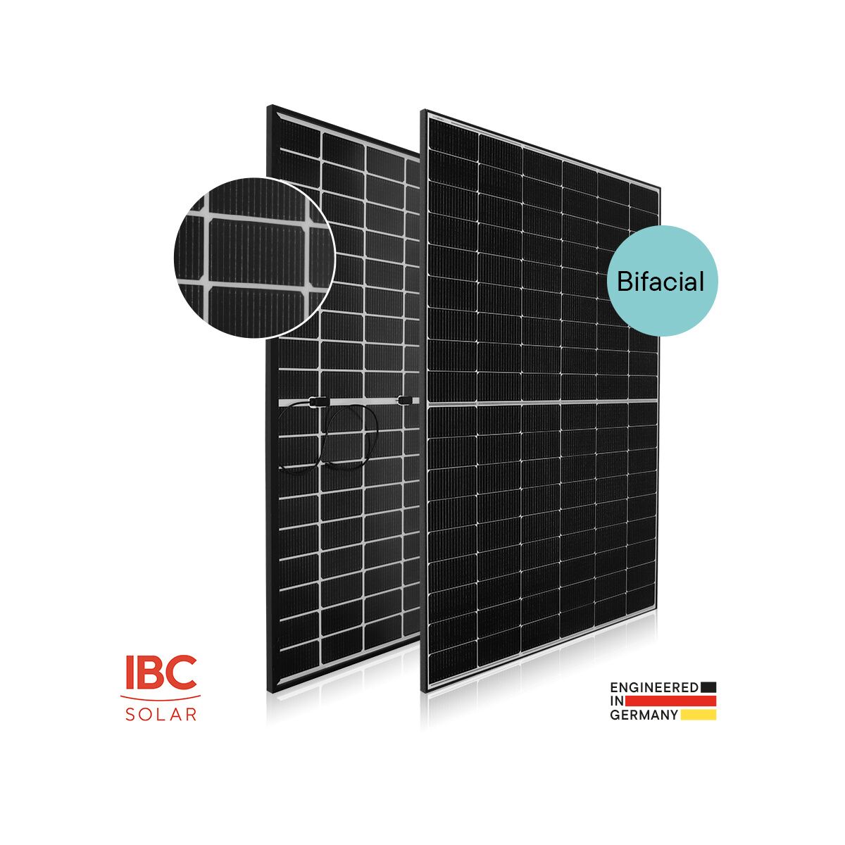 IBC Module Bifacial 430 LS-TA1 Bifazial, Glas/Glas, weiß schraffiert