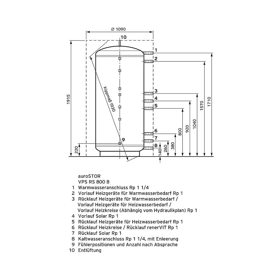 VAILLANT AUROSTOR VPS RS 800 B SOLAR-KOMBISPEICHER – Bild 2