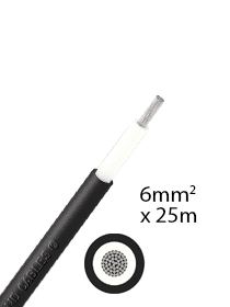 Elettro Brescia Solarkabel 6mm2 25m - schwarz