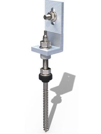 Renusol Stockschraube M10x200 mit Winkel (Anbindung versetzt)